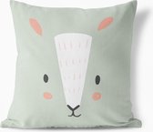 KNUSSEN Dierencollectie - Kussen Geit | Saliegroen - 50cm x 50cm, hoes