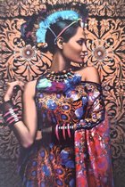 Vrouw - 40X50CM- Diamond painting pakket - volledig dekkend - Diamant Schilderen - ronde steentjes