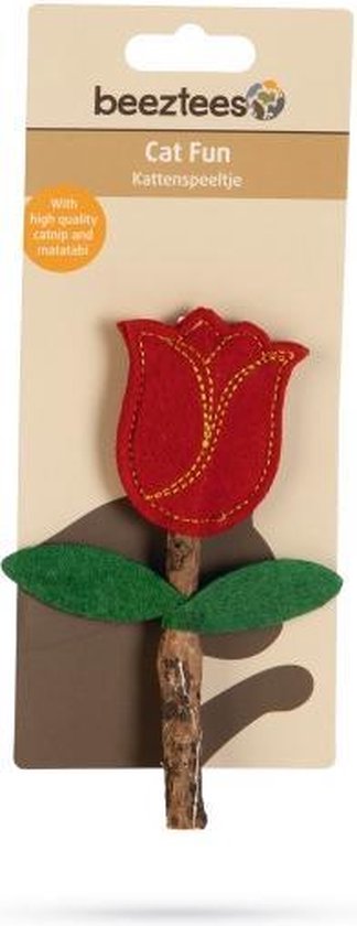 Kattenspeeltje Catnip En Matatabi Roos 12x4cm