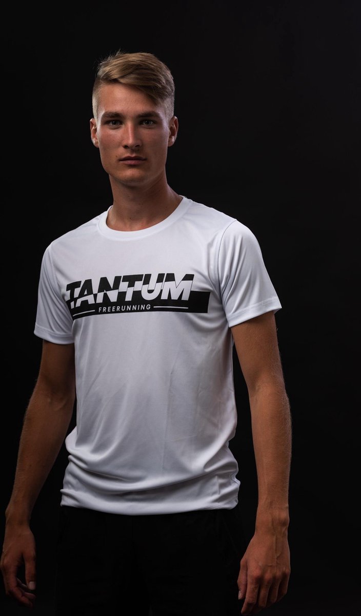 Tantum Freerunning - Sportkleding - Wit - Maat 130/140 - T-shirt - Bovenkleding - Freerunkleding - Freerunning - Freerunshirt
