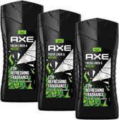 Axe Douchegel – Wasabi & Fresh Linen - Voordeelverpakking 3 x 250 ml