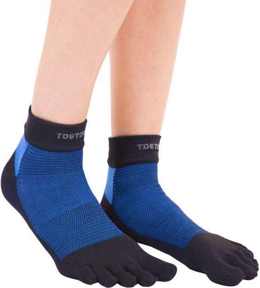 TOETOE Outdoor Liner Trainer teensokken - Electric blue/Grijs - 36-39