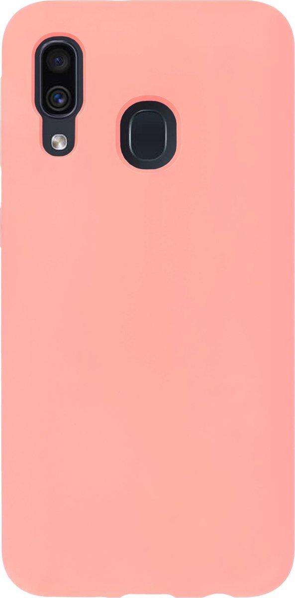 BMAX Siliconen hard case hoesje geschikt voor Samsung Galaxy A40 - Hard Cover - Beschermhoesje - Telefoonhoesje - Hard case - Telefoonbescherming - Peach