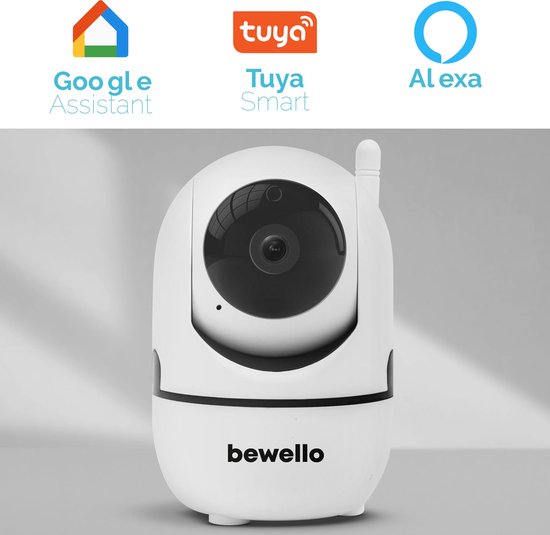Smart beveiligingscamera - WiFi, Full HD 1080p - 360° draaibaar - nachtzicht - met microfoon en speaker - TUYA app - voor binnengebruik [BW2030] van Merkloos — afbeelding 2