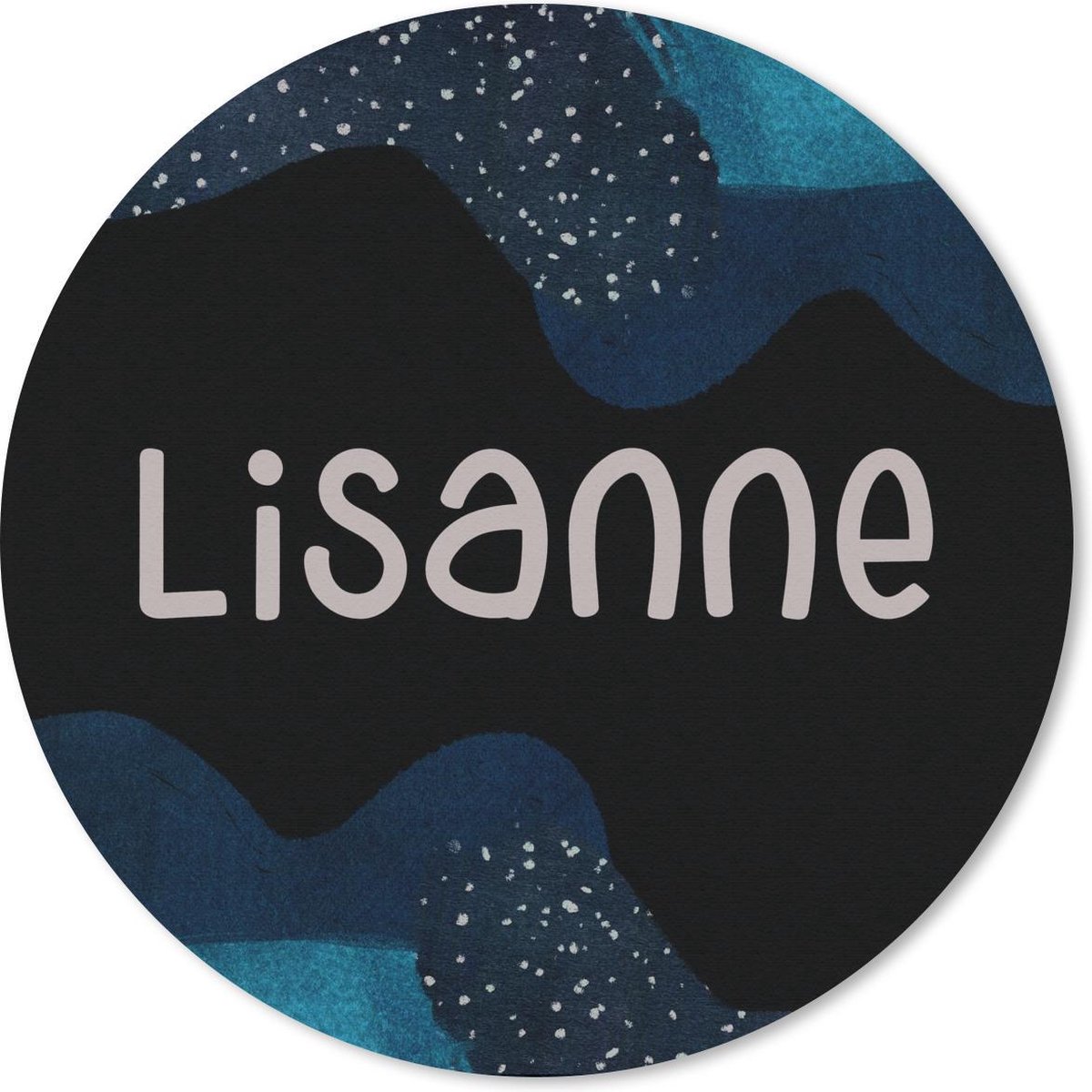 Muismat rond 40x40 cm - Mousepad Lisanne - Pastel - Meisje - Ronde muismatten