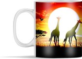 Mok - Afrikaanse giraffen tegen de zon - 350 ml - Beker