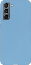 BMAX Siliconen hard case hoesje geschikt voor Samsung Galaxy S21 - Hard Cover - Beschermhoesje - Telefoonhoesje - Hard case - Telefoonbescherming - Blauw