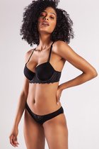 Garland Dames Lingerie Voorgevormde Plunge comfort cup beugel BH (160-036) - WINTERSALE - Maat 90B - ZWART