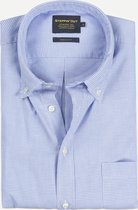 Steppin' Out Herfst/Winter 2021  Brushed Cotton Button Down Shirt Mannen - Regular Fit - Katoen - Blauw (XL)
