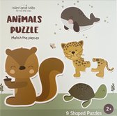 Dieren puzzel met dierenvormen - DIEREN PUZZEL - Leerzame dieren puzzel vanaf 2,5 / 3jaar - Dieren puzzel kinderen - Dieren vormenpuzzel