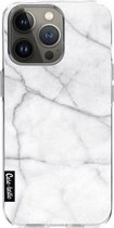 Casetastic Apple iPhone 13 Pro Hoesje - Softcover Hoesje met Design - White Marble Print