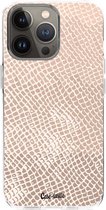 Casetastic Apple iPhone 13 Pro Hoesje - Softcover Hoesje met Design - Snake Coral Print