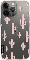 Casetastic Apple iPhone 13 Pro Hoesje - Softcover Hoesje met Design - American Cactus Pink Print