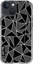 Casetastic Apple iPhone 13 mini Hoesje - Softcover Hoesje met Design - Abstraction Lines Black Print