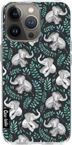 Casetastic Apple iPhone 13 Pro Hoesje - Softcover Hoesje met Design - Laughing Baby Elephants Print