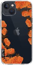 Casetastic Apple iPhone 13 Hoesje - Softcover Hoesje met Design - Orange Autumn Flowers Print