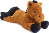 knuffeldier paard junior 80 cm pluche bruin