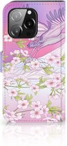 Book Style Case iPhone 13 Pro Smartphone Hoesje Cadeautjes voor Vrouwen Bird Flying