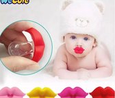 Fopspeen met een lip vorm - Rood - 0-6 maanden - Grappige fopspeen - Zuigspeen - Baby's