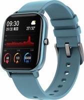 DrPhone GTE Smart - iOS/Android Smartwatch + Tracker - Sport - Notificaties - Mail lezen + Hartslagmeter / Zuurstofmeter - Da Fit (NL App) - Geschikt Voor iOS/Android - Glacier Blue