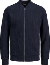 Jack & Jones Vest Jjquilt Sweat Zip Bomber 12185754 Navy Blazer/sweat Mannen Maat - L