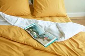 Kepri Dekbedovertrek - Tweepersoons - Percale Katoen - Yellow Wheat - Duurzaam - 400TC - 200 x 200 cm