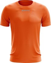 Masita | Active Sportshirt Dames Korte Mouw - Unisex - Sneldrogend Sportshirt Heren - Licht Stevig Materiaal - NEON ORANGE - 152