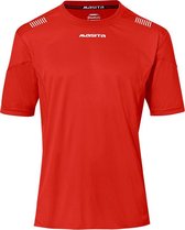 Masita | Sportshirt Heren Korte Mouw - Porto - Wedstrijd - Fitness - Hardloopshirt Heren - Ademend Vocht Regulerend - RED/WHITE - S