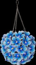 RTM Lighting Solar Tuinverlichting decoratie Hortensia Blauw Warm Wit licht -Blauw -80 cm hoog