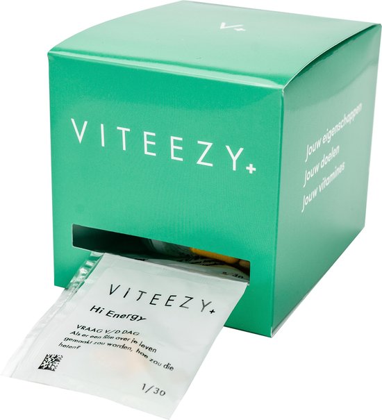 Viteezy Energie - Vitamines - Met vitamine C, B12, Groene Thee en Ginseng - 100% vegan - 30 dagelijkse zakjes