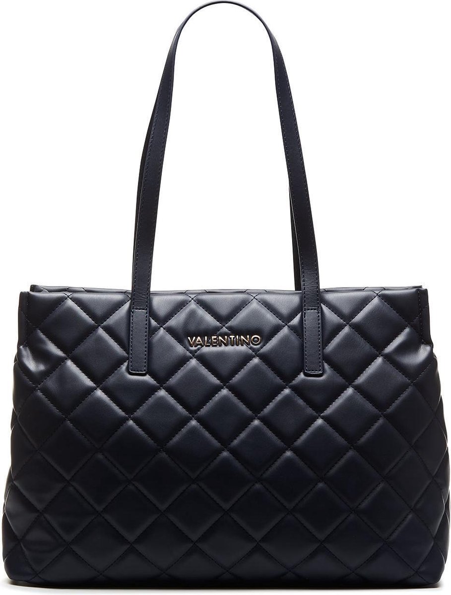 VALENTINO Shopper Schoudertas met laptopvak Ocarina Shopping Bag Blu Donkerblauw