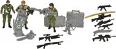 speelset Army soldaten met accessories 19-delig legergroen