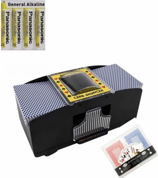 Afbeelding van het spel Ariko Kaartenschudmachine - Kaartschudmachine - Schudmachine - Kaarten - Kaartenschudder - Poker - Inclusief 4 batterijen en 2 pakjes kaarten