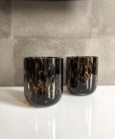 Theelichthouder Tiger - H9 X Ø9 - Set van 2 - Luvee Home