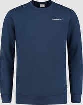 Purewhite -  Heren Regular Fit    Sweater  - Blauw - Maat XXL