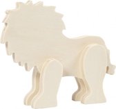 leeuw hout 16 cm