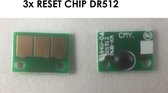 Reset Chips DR512 Konica Minolta Drum DR512 C224 Series Cyan Magenta Yellow