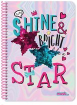 notitieboek Shine meisjes A4 papier paars 90 vellen