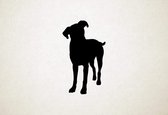 Boxmatian - Silhouette hond - M - 79x45cm - Zwart - wanddecoratie