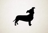 Chiweenie - Silhouette hond - XS - 23x28cm - Zwart - wanddecoratie