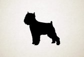 Brusselse Griffon - Silhouette hond - L - 75x80cm - Zwart - wanddecoratie