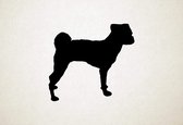 Chug - Silhouette hond - M - 60x66cm - Zwart - wanddecoratie