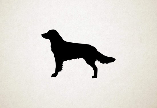 Drentsche Patrijshond - Silhouette hond - L - 67x102cm - Zwart - wanddecoratie