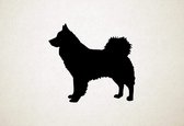 IJslandse Herdershond - Silhouette hond - XS - 25x27cm - Zwart - wanddecoratie