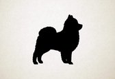 Pomeranian - Silhouette hond - S - 45x45cm - Zwart - wanddecoratie