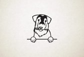 Sealyham Terriers - hond met pootjes - M - 60x63cm - Zwart - wanddecoratie