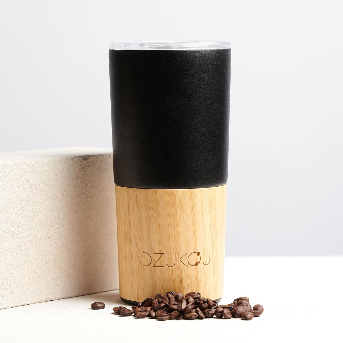 Dzukou Inca Trail - RVS Koffie Reisbeker met Bamboe - Koffie To Go Beker - Koffie Travel Mug - RVS Koffiebeker met Bamboe - 470 ml