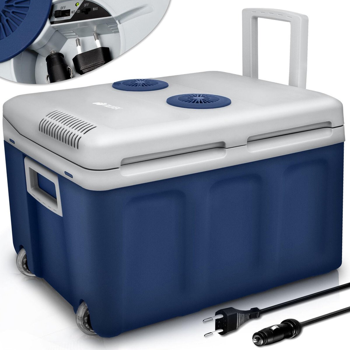 Tillvex - Koelbox, coolbox, 40 liter, blauw, minikoelkast | bol.com