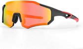 Falkann Horizon Fietsbril / Sportbril Zwart/Rood - Met Gepolariseerde Lens