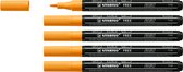 STABILO FREE - Acryl Marker - T100 - Ronde Punt - 1-2 mm - Oranje - Doos 5 stuks
